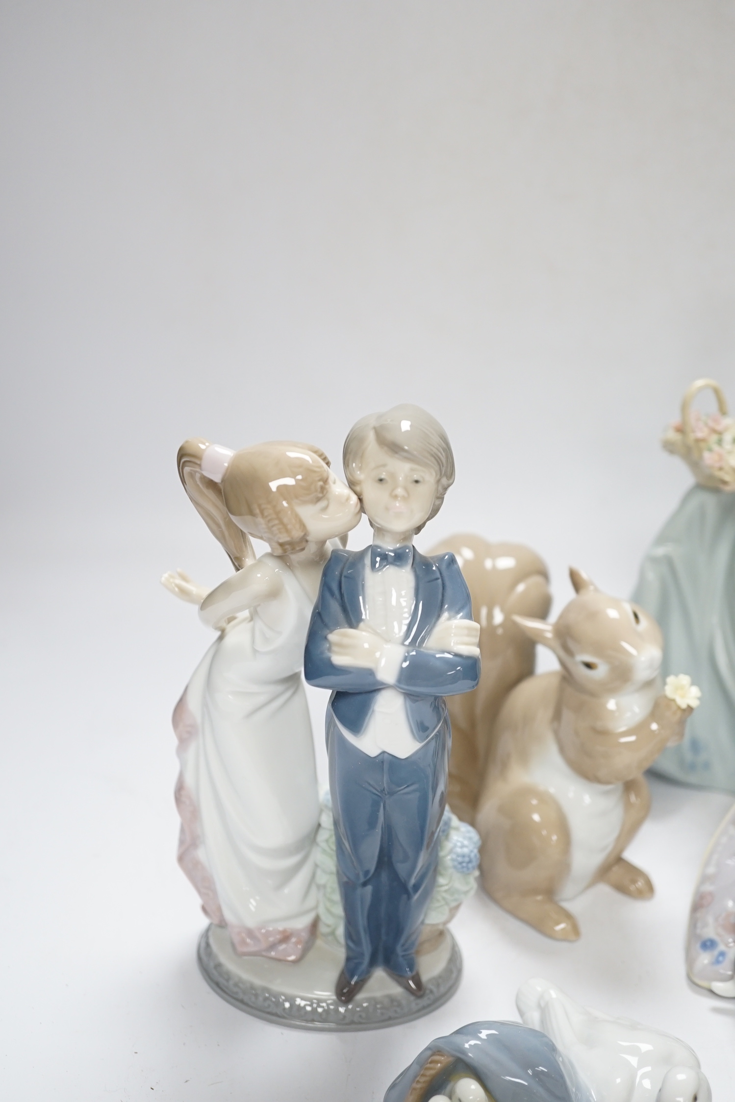 Six Lladro figure groups, Treasures of The Earth, Spring Enchantment, Sweet Dreams, Would You Be Mine, Let’s Make Up and Duckling, all boxed (6)